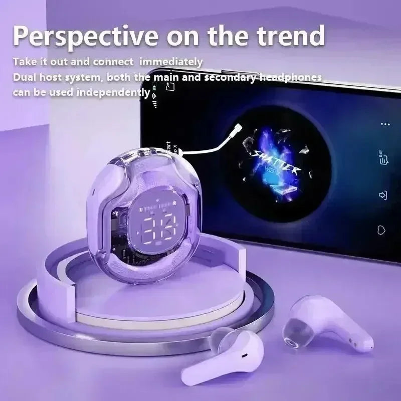 T8 Wireless Bluetooth Earbuds with LED Digital Display, HiFi Stereo Sound, TWS In-Ear Headphones with Charging Case, Touch Control & Built-in Mic