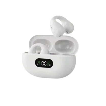 Wireless Bluetooth Earphones Ear-clip LED Power Display Headset Sport Earbuds for Phone HD Sound Game Headphones With Mic