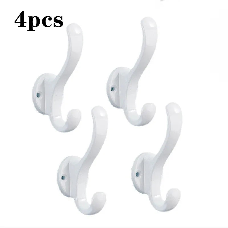 2/4pcs Wall Hooks Nail Hanging Rack Home Keys Clothes Hanger Door Robe Hook Coat Rack Towel Holder Bathroom Kitchen Accessories