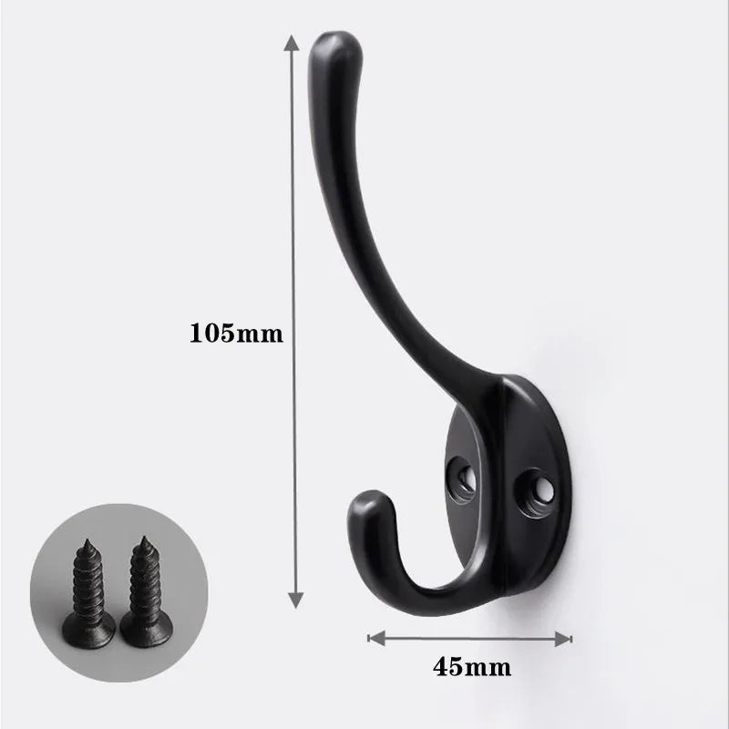 2/4pcs Wall Hooks Nail Hanging Rack Home Keys Clothes Hanger Door Robe Hook Coat Rack Towel Holder Bathroom Kitchen Accessories