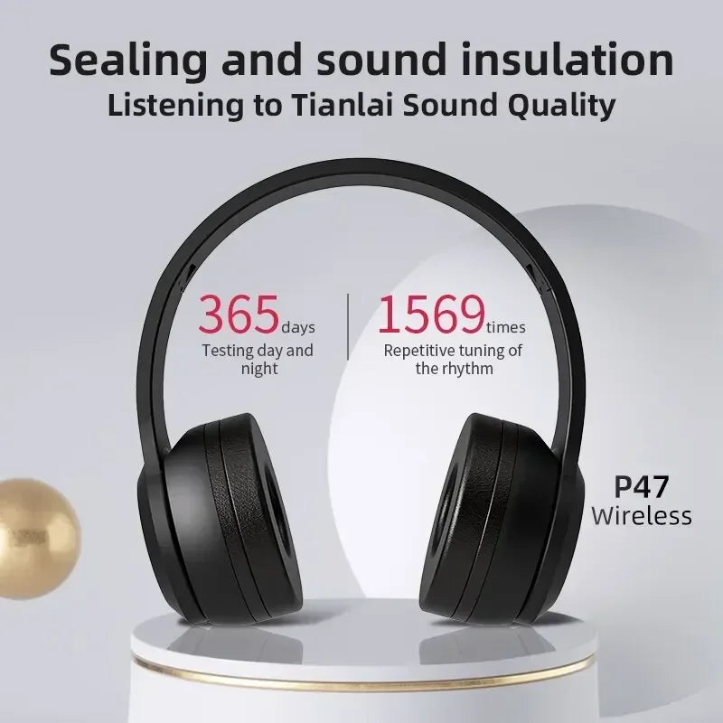 Stereo P47 Headset 5.0 Bluetooth Headset Folding Series Wireless Outdoor SportsHeadset for iPhone Samsung PC Game Accessories