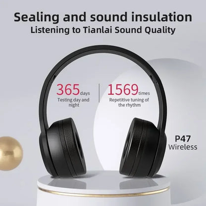 Stereo P47 Headset 5.0 Bluetooth Headset Folding Series Wireless Outdoor SportsHeadset for iPhone Samsung PC Game Accessories