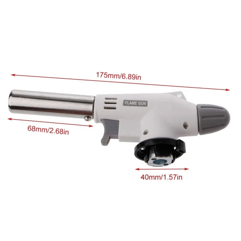 Camping Baking Barbecue Gas Torch Welding Fire Maker Lighter Butane Burner Flame Metal Flame Gun WeldingTorch Lighter Heating