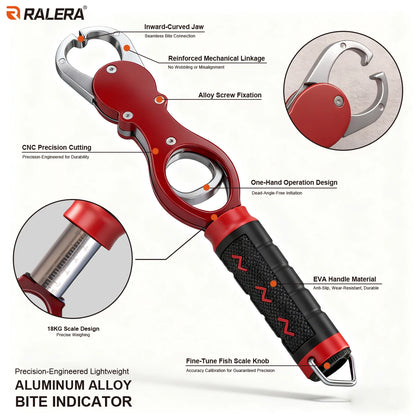 Fishing Gear Set Aluminum Alloy Fishing Pliers, Line Cutter, Hook Remover, Fish Grip with 20kg Control Capacity, Perfect Fishing