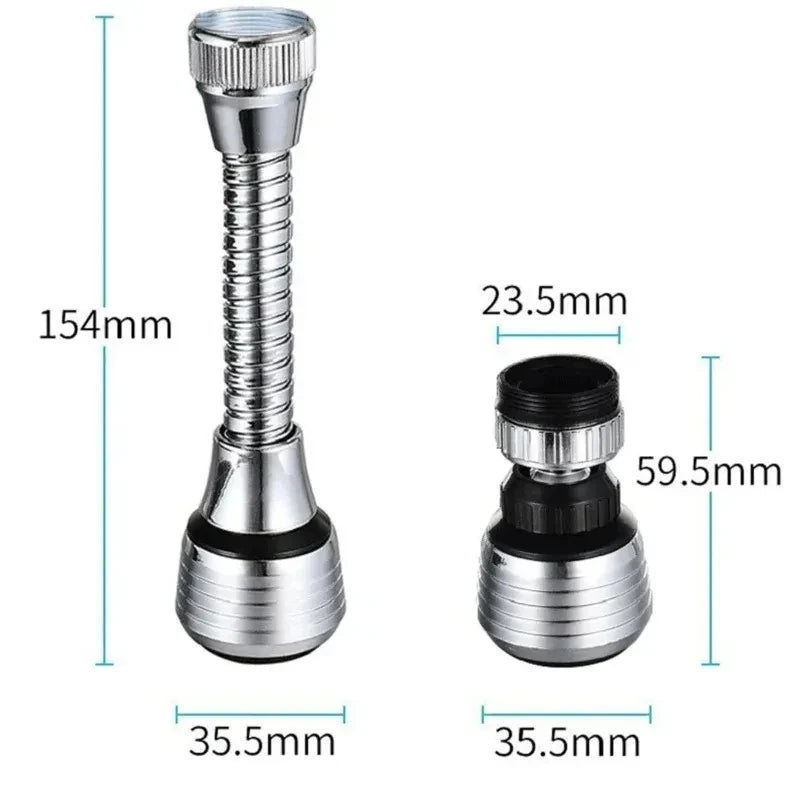 360° Rotating Kitchen Long Faucet Pressure Splash Proof Extended Filtering Foam Kitchen Universal Faucet Dual Mode Spray