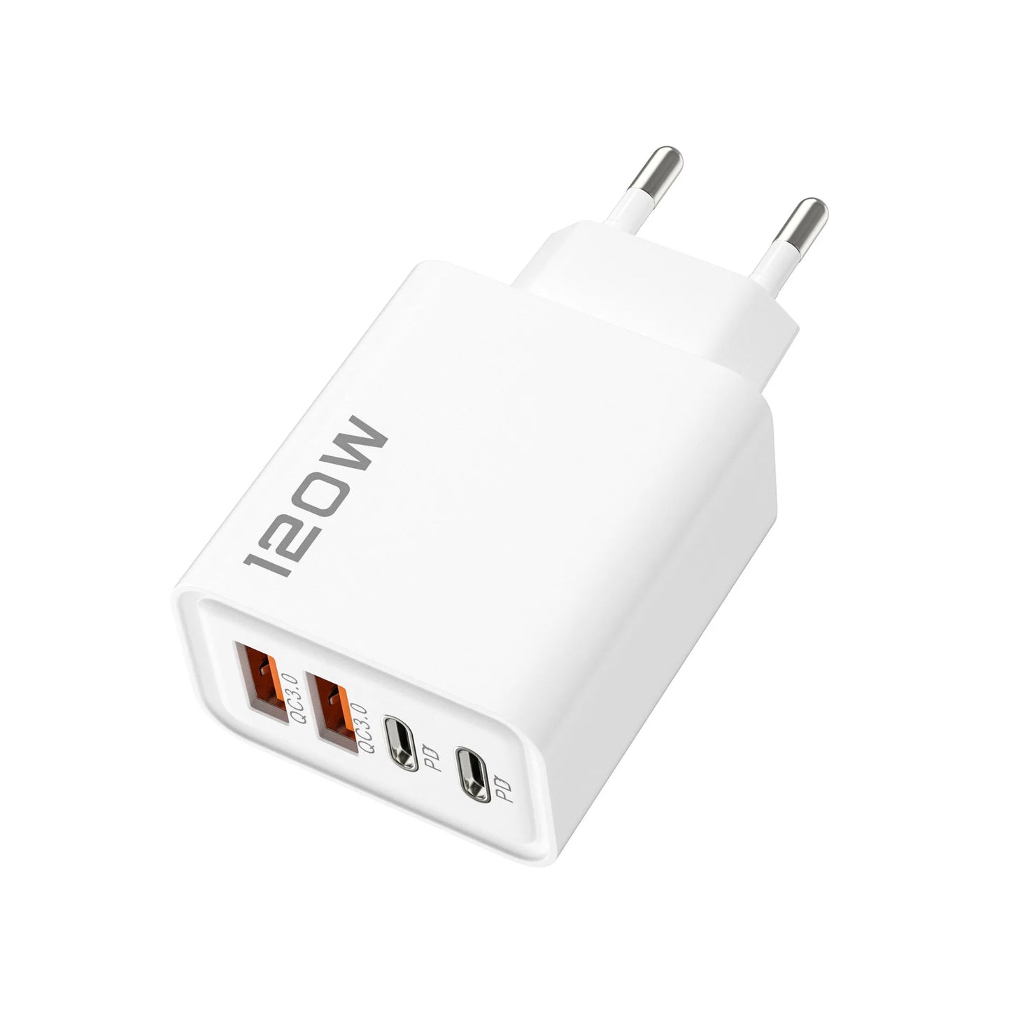 120W Multi Port USB Type C Quick Fast Charger PD QC3.0 Wall Power Adapter EU US UK Plug For iPhone 17 16 15 14 Samsung Xiaomi