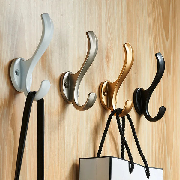 2/4pcs Wall Hooks Nail Hanging Rack Home Keys Clothes Hanger Door Robe Hook Coat Rack Towel Holder Bathroom Kitchen Accessories
