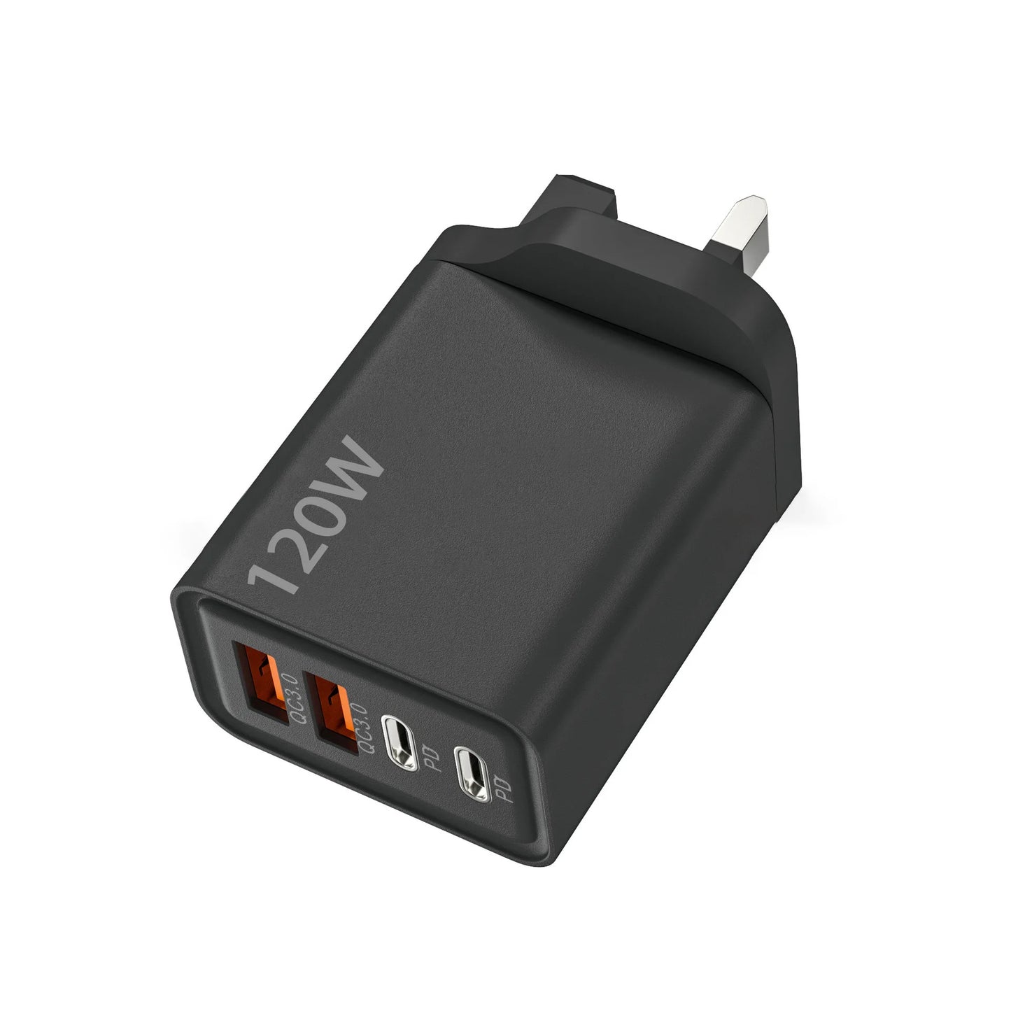 120W Multi Port USB Type C Quick Fast Charger PD QC3.0 Wall Power Adapter EU US UK Plug For iPhone 17 16 15 14 Samsung Xiaomi